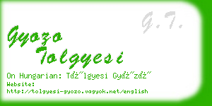 gyozo tolgyesi business card